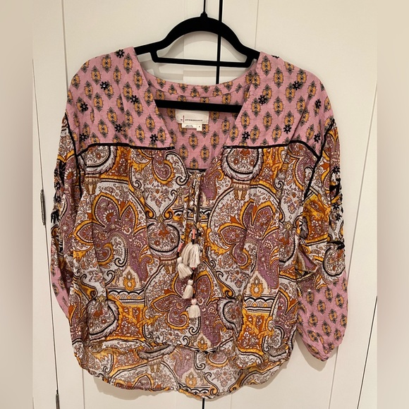 Anthropologie Tops - Embroidered anthro blouse